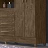 Guarda Roupa 4 Portas Com Espelho 8313 Castanho Wood Moval - 7