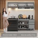 Ver imagem 6 de Armário de Cozinha Compacta 200cm Cinza Nice Madesa 14