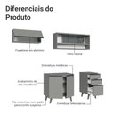 Ver imagem 5 de Armário de Cozinha Compacta 200cm Cinza Nice Madesa 14
