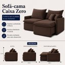 Ver imagem 3 de Sofá Madri Caixa Zero 220m - Marrom