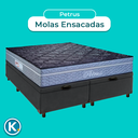 Ver imagem 4 de Conjunto Cama Box Bau Blindado Queen + Colchão Molas Ensacadas Petrus Paropas
