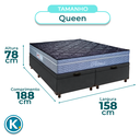 Ver imagem 3 de Conjunto Cama Box Bau Blindado Queen + Colchão Molas Ensacadas Petrus Paropas
