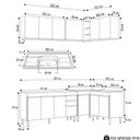 Ver imagem 4 de Armário de Cozinha Modulado de Canto 6 Peças Cp33 com Pia Inox Castanho/cinza - Lumil Lumil Móveis