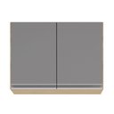 Ver mais imagens de Armário de Cozinha Modulado de Canto 6 Peças Cp33 com Pia Inox Castanho/cinza - Lumil Lumil Móveis