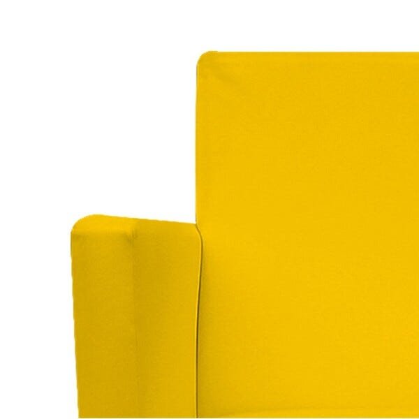 Kit 2 Poltronas Beatriz Base Giratória de Metal Corano Amarelo - 6