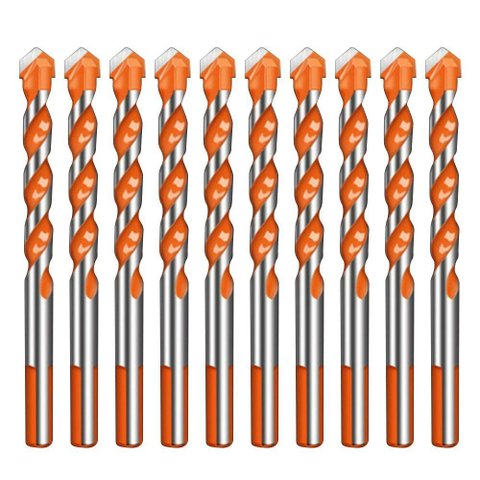 Kit 10 Broca de Torção Triangular Multifuncional 6mm Pronta Entrega