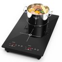 Ver imagem 1 de Vbgk Cooktop de Indução 2300w com 2 Queimadores e Controle Touch (preto)