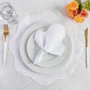 Ver imagem 1 de Jogo de Guardanapos Sousplat Americano 12 Peças Bordado Decorativo - Paris Detalhe Branco Branco