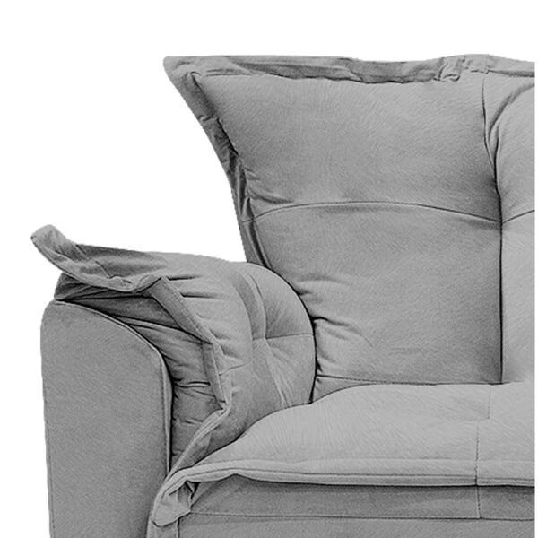 Kit 4 Poltronas Opala Palito Mel Suede Cinza - Sts Móveis - 6