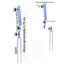 SUPORTE PARA GUARDA SOL DE CHÃO GALVANIZADO - 2