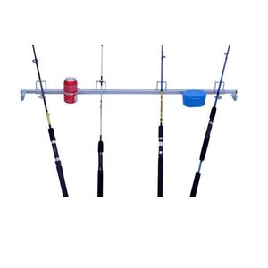 SUPORTE DE VARAS PARA BARCO TRANSVERSAL BALANCINHO 04 VARAS COM PORTA LATA