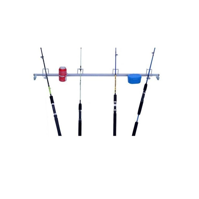 SUPORTE DE VARAS PARA BARCO TRANSVERSAL BALANCINHO 04 VARAS COM PORTA LATA