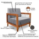 Ver imagem 4 de Poltrona Decorativa Sala Estar Recepção Escritório Jade:cinza