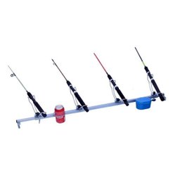 SUPORTE DE VARAS PARA BARCO TRANSVERSAL DE BORDA A BORDA 4 VARAS COM PORTA LATA - 1