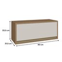 Ver imagem 5 de Armário de Cozinha Aéreo 80 cm 1 Porta Basculante Vitória Rimo Carvalho Off White
