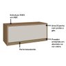 Armário de Cozinha Aéreo 80 cm 1 Porta Basculante Vitória Rimo Carvalho Off White - 4