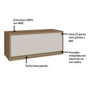 Ver imagem 4 de Armário de Cozinha Aéreo 80 cm 1 Porta Basculante Vitória Rimo Carvalho Off White