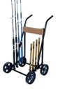 Ver imagem 1 de Carrinho para Motor de Popa Preto 4 Rodas com Porta Remo e Varas