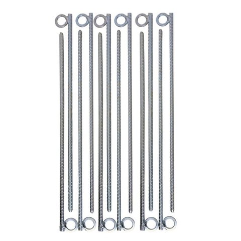 Estaca P/Jardinagem 50cm 12 Unidades Aço Ca-50 (6Mm)