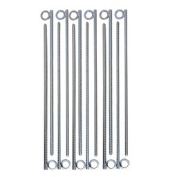 Estaca P/Barraca 30cm Aço Ca-50 (4,2Mm) com 12 Unidades - 1