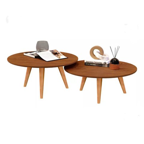 Kit 2 Mesa Mesinhas de Centro Freijó