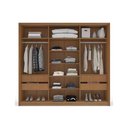 Ver imagem 4 de Guarda Roupa 3 Portas de Correr e 4 Gavetas Valência Branco/azul - Politorno