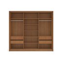 Ver imagem 3 de Guarda Roupa 3 Portas de Correr e 4 Gavetas Valência Branco/azul - Politorno