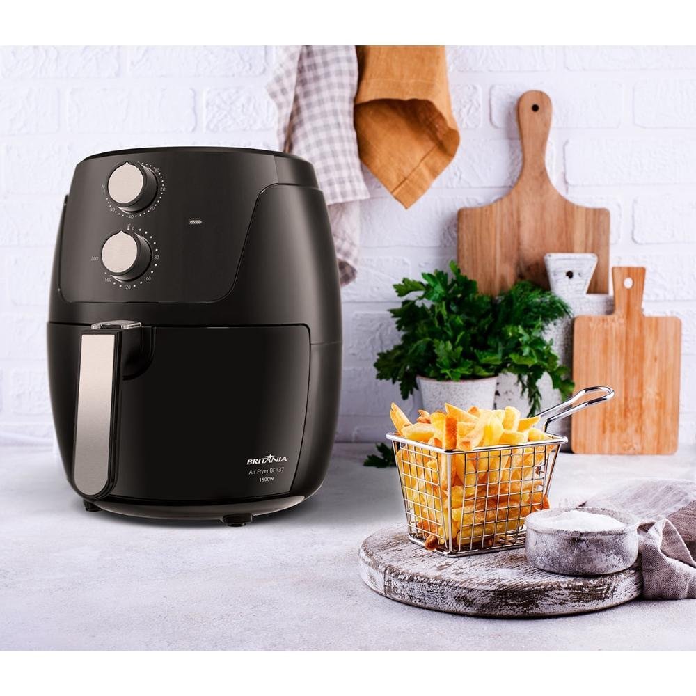 Air Fryer Fritadeira sem Óleo Bfr37 1500w Britânia 4,2l com Cesto Antiaderente 127v - 4