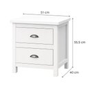 Ver imagem 4 de Mesa de Cabeceira com 2 Gavetas Versatille - Branco
