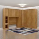 Ver imagem 7 de Guarda-Roupa Casal 11 Portas 6 Peças Modulado Cairo Marrom/Cumaru