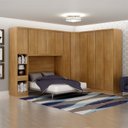 Ver imagem 1 de Guarda-Roupa Casal 11 Portas 6 Peças Modulado Cairo Marrom/Cumaru