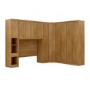 Ver imagem 3 de Guarda-Roupa Casal 11 Portas 6 Peças Modulado Cairo Marrom/Cumaru