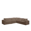 Ver imagem 1 de Sofá Modular Rivieira Linho Marrom Cookiee - Meu Estofado Sofá Modular Riviera Sala Quarto Recepção 