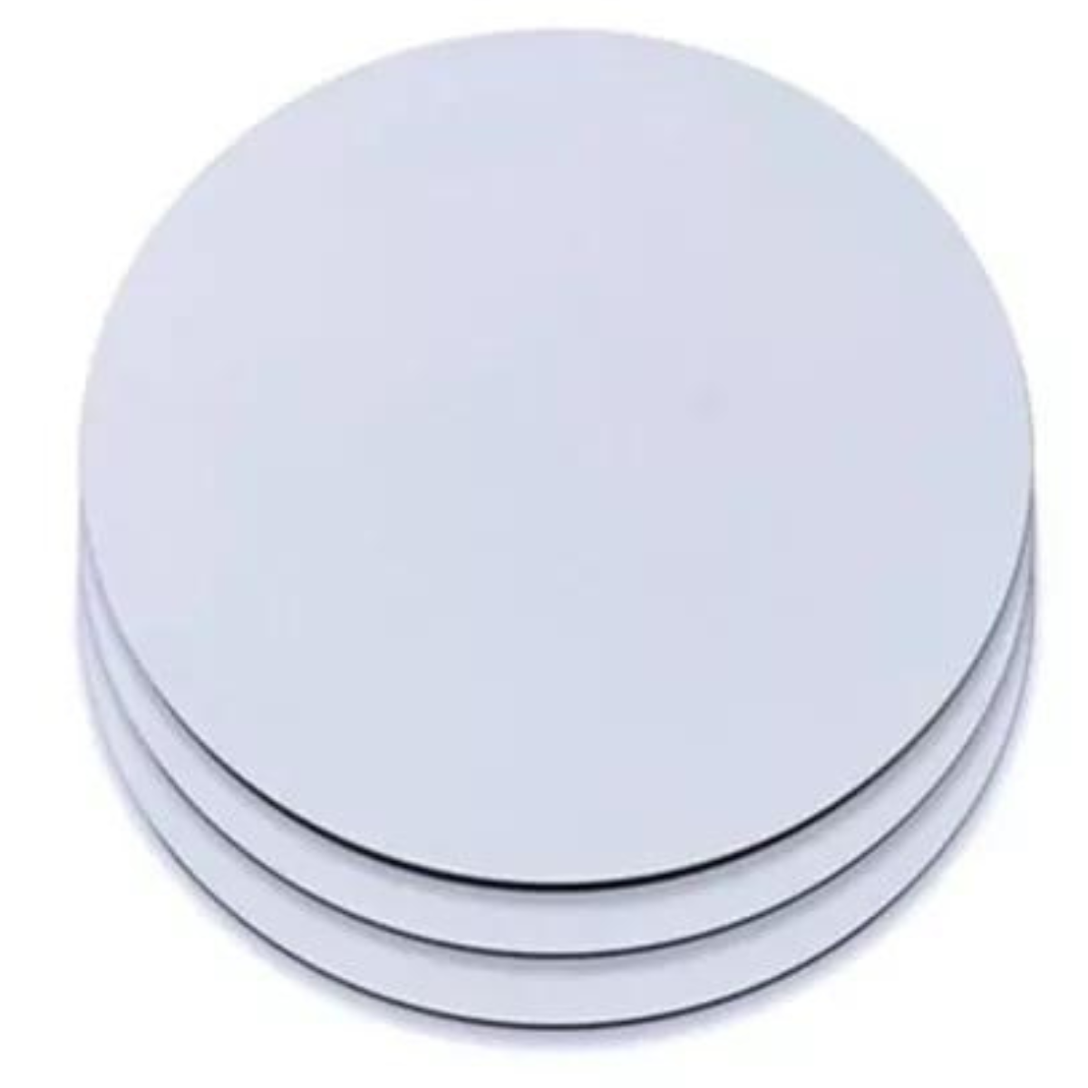 Cake Board - Kit 10 Unid - Suporte para Bolo - Redondo - MDF - Branco - 15cm
