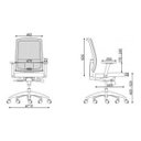 Ver imagem 2 de Cadeira Presidente Giratória Plaxmetal Brizza Back com Braços 3D