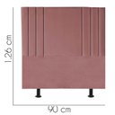 Ver imagem 3 de Cabeceira Cama Box Solteiro Estofada Grécia 90cm Suede:rosê