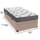 Ver imagem 3 de Cama Box Baú e Colchão Light Espuma D33 Solteiro Ortobom: Bege