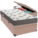 Ver imagem 1 de Cama Box Baú e Colchão Light Espuma D33 Solteiro Ortobom: Bege