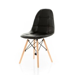 Kit 2 Cadeiras Eames Botonê Estofada - Preta - Kza Bela - 2