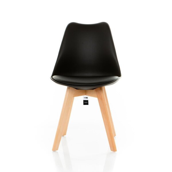 Kit 4 Cadeiras Eames Leda Estofada - Preta - Kza Bela - 3