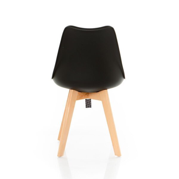 Kit 4 Cadeiras Eames Leda Estofada - Preta - Kza Bela - 4