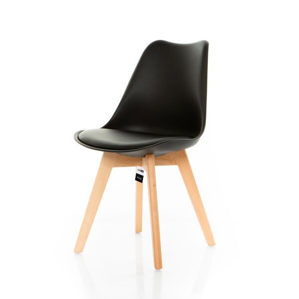 Kit 4 Cadeiras Eames Leda Estofada - Preta - Kza Bela - 2