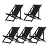 Kit 5 Espreguiçadeiras Dobrável Black Sb-preto - 1