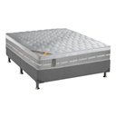 Ver imagem 1 de Cama Box Casal: Colchão Molas Pocket Ensacadas Castor Premium Gel + Base Crc Suede Gray (138x188)