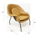 Ver imagem 4 de Poltrona Decorativa Womb Chair cor Caramelo Pés Pretos