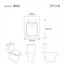 Ver imagem 5 de Assento Sanitário Poliester Axis Branco Para Louça Deca