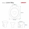 Assento Sanitário Loren Way Branco para vaso Lorenzetti - 3