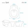 Assento Sanitário Spot Branco Gelo Para Louça Deca - 3