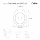 Ver imagem 3 de Tampa de Vaso Sanitário com Amortecedor Convencional Oval Branco para Bacia Celite