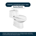 Ver imagem 4 de Assento Sanitário Gunna Branco para vaso Eternit